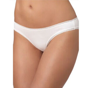 OnGossamer Women Cabana Cotton Hip Bikini Panties White Size S